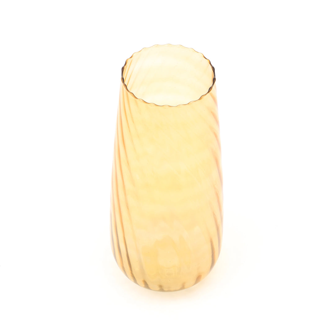 Splendide vase en verre avec base et effet tourbillon optique - option de couleur 2