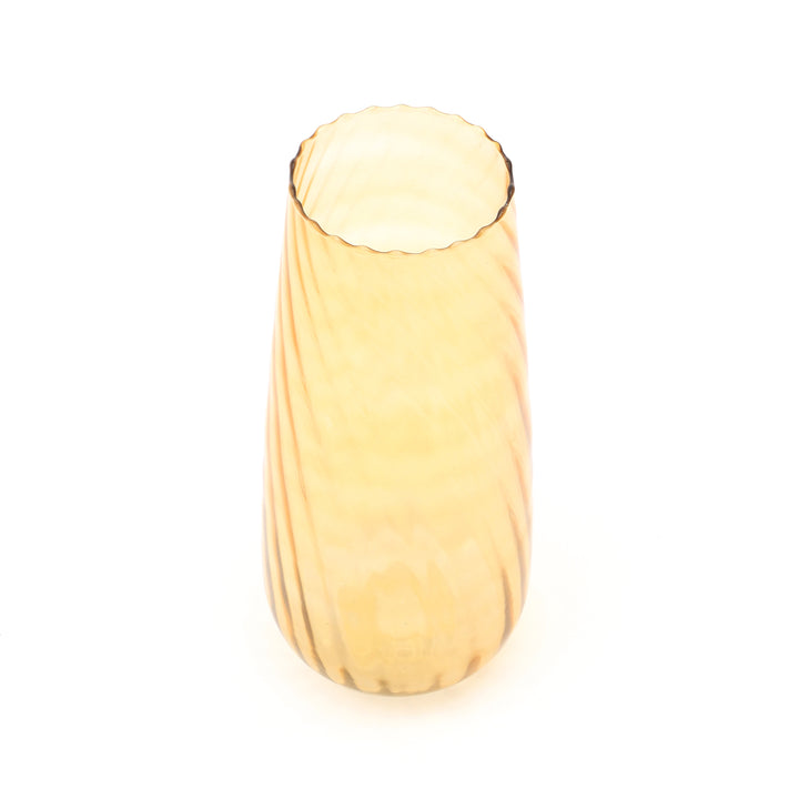 Splendide vase en verre avec base et effet tourbillon optique - option de couleur 2