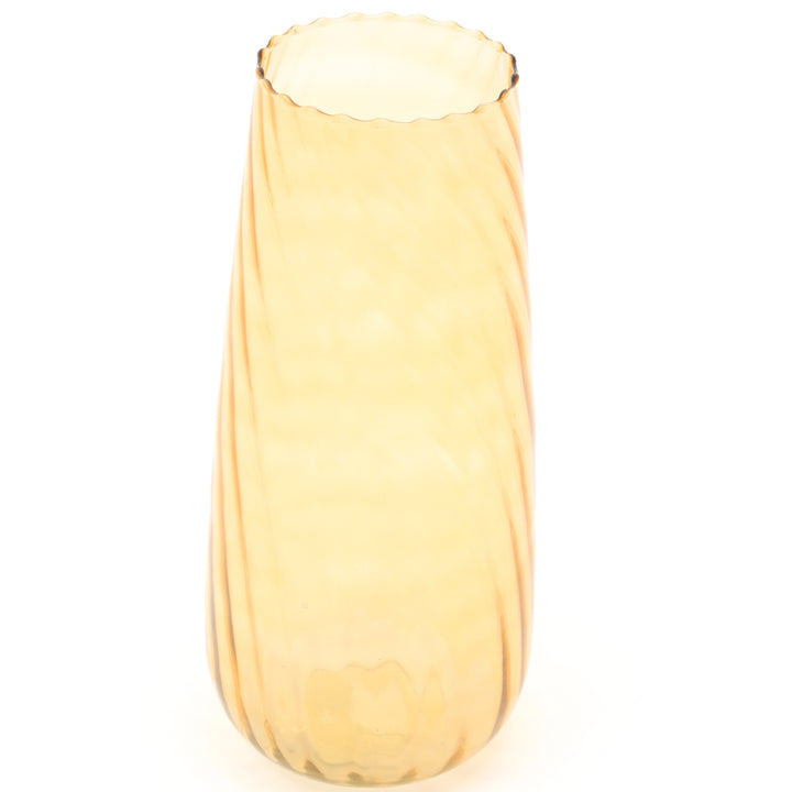 Splendide vase en verre avec base et effet tourbillon optique - option de couleur 2