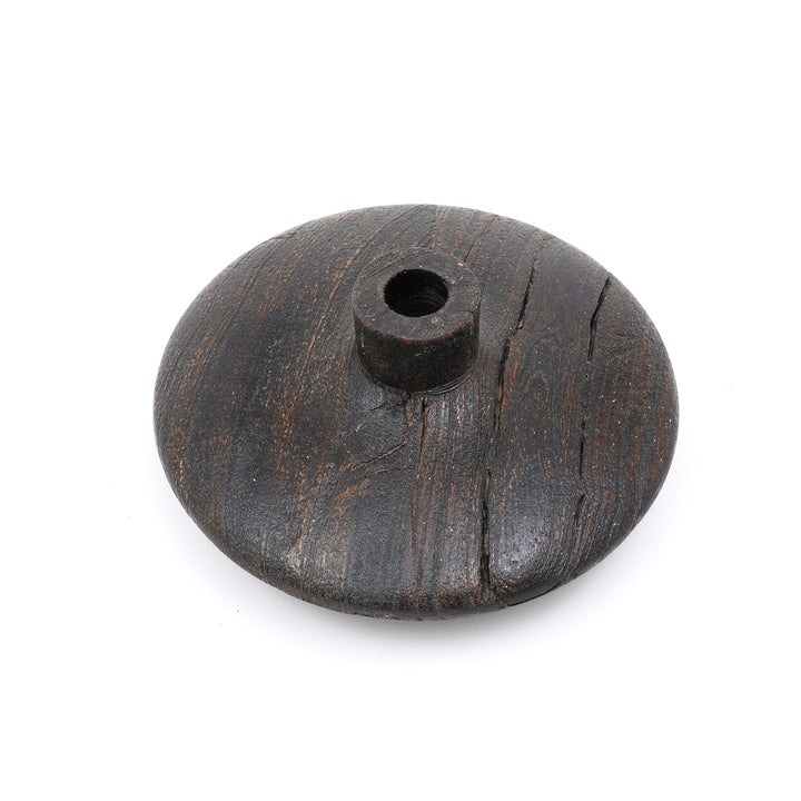 Reclaime Houten Vaas Pot N Zwarte Patina Afwerking - Groot