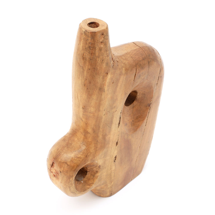 SR-033HERGEBRUIKT HOUT VASS POT IN BLEEKAFWERKING