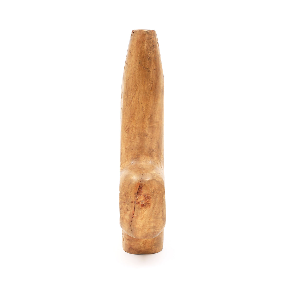 SR-033HERGEBRUIKT HOUT VASS POT IN BLEEKAFWERKING