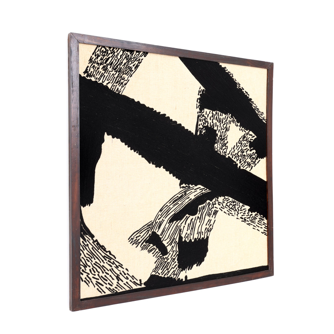 Cotton Wall ART With Tufted Embroidery and Wooden Frame OSR-5691