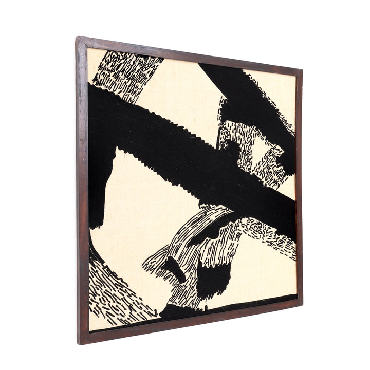 Cotton Wall ART With Tufted Embroidery and Wooden Frame OSR-5691