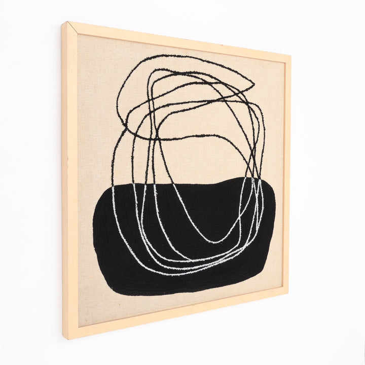 Cotton Wall Art With Tufted Embroidery And Wooden FrameOSR-5688