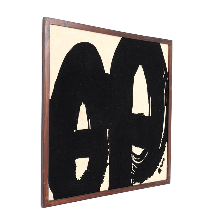Cotton Wall ART With Tufted Embroidery and Wooden Frame - OSR-5700