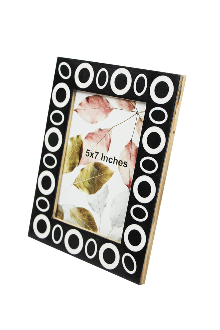 Patroon Fotolijst in MDF, Hars & Metaal – Stijlvolle Presentatie voor Kostbare Herinneringen (Fotoformaat 5x7)