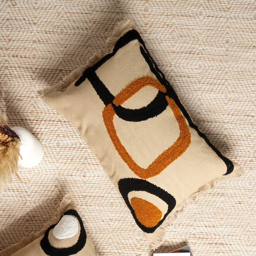 Coussin élégant 100 % coton avec rembourrage