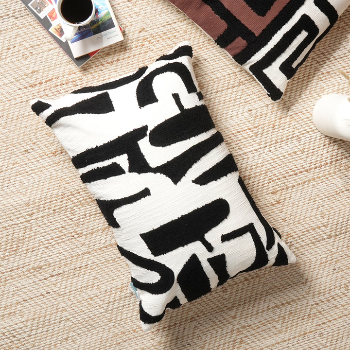 Coussin en coton 100 % à motifs avec rembourrage