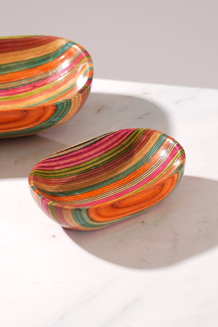 Multi Color Decorative Oval BowlMLB25