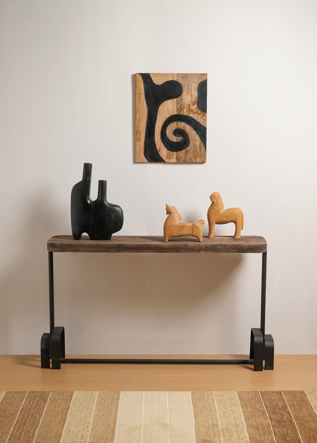 Zeitgenössische Holzschnitzerei Wandkunst
