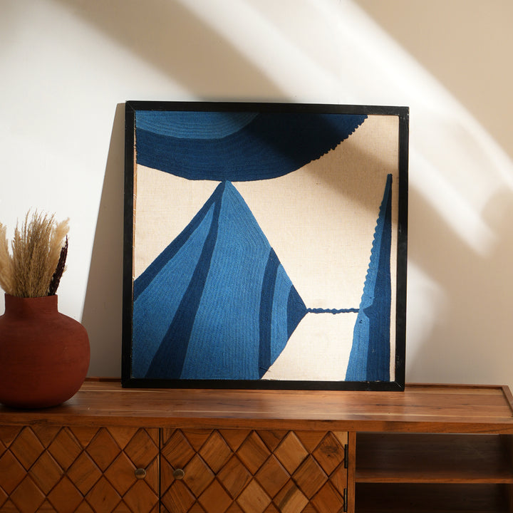 Cotton Wall ART With Tufted Embroidery and Wooden Frame OSR-5694