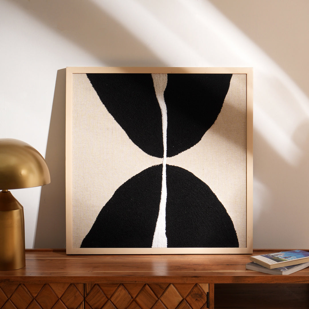 Cotton Wall ART With Tufted Embroidery and Wooden Frame OSR-5688