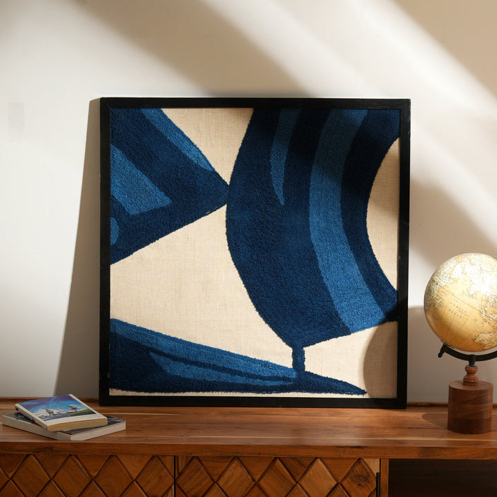 Cotton Wall ART With Tufted Embroidery and Wooden Frame OSR-5692