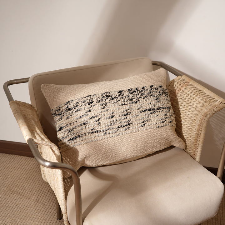Coussin en fil assorti texturé avec rembourrage