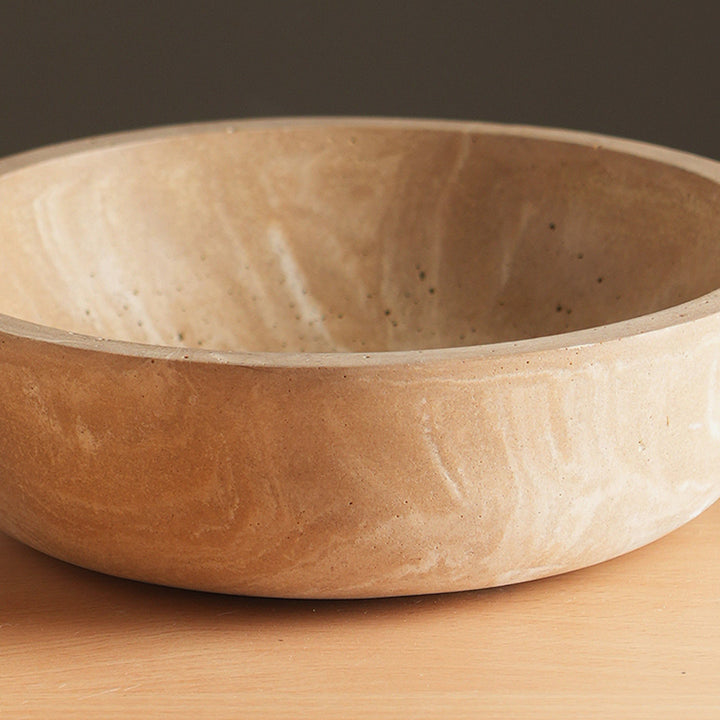 Grand bol de service en résine – Plat élégant et durable pour recevoir