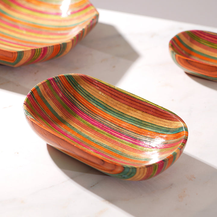 Multi Color Decorative Oval BowlMLB26