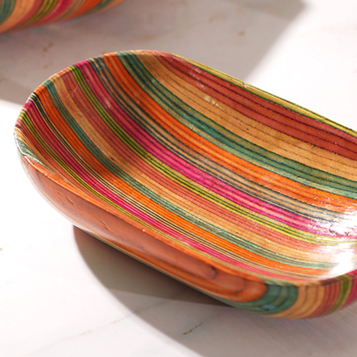 Multi Color Decorative Oval BowlMLB26