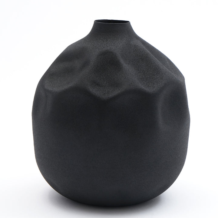 Mild Steel Round Decorative Vase – Modern Elegance for Your Home