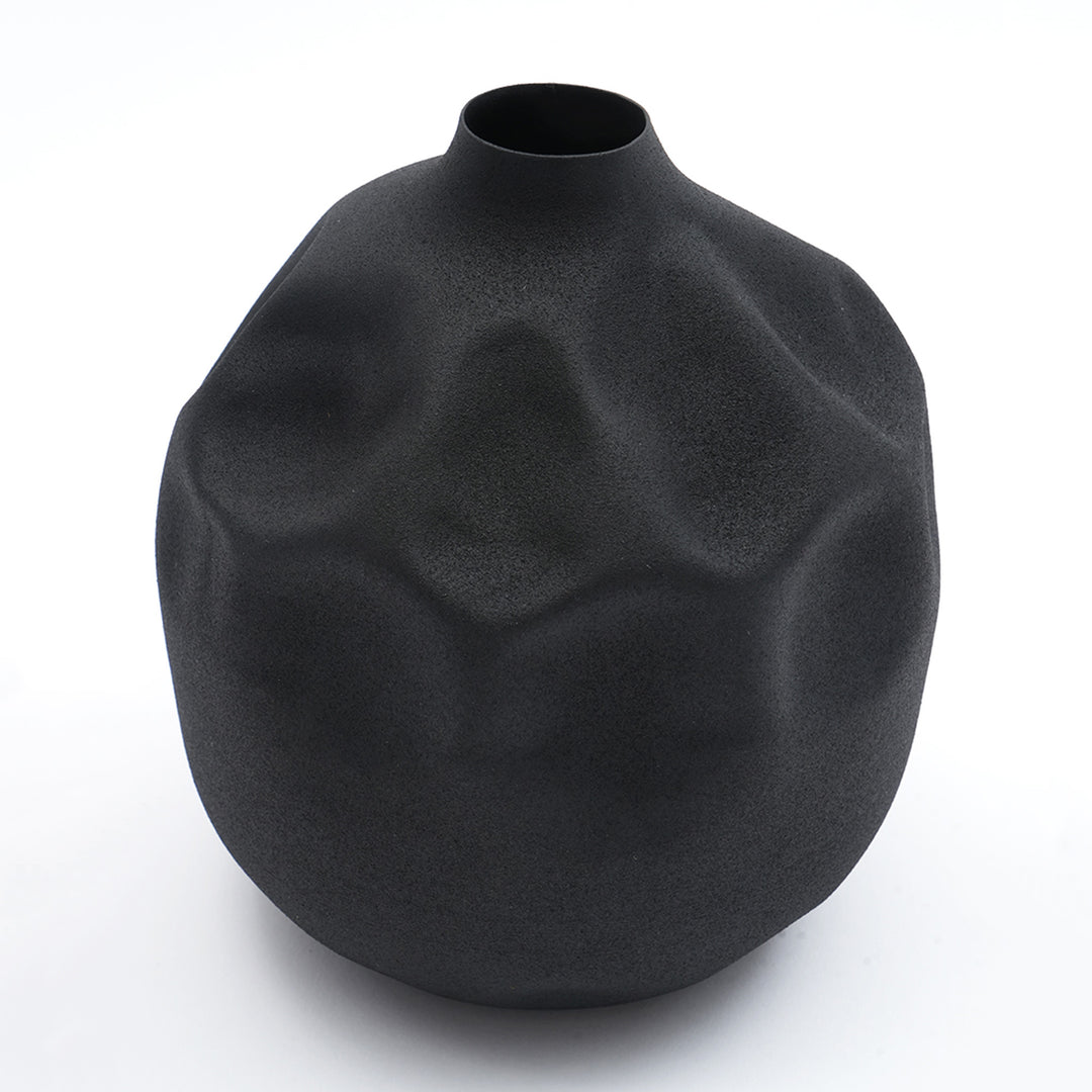 Mild Steel Round Decorative Vase – Modern Elegance for Your Home