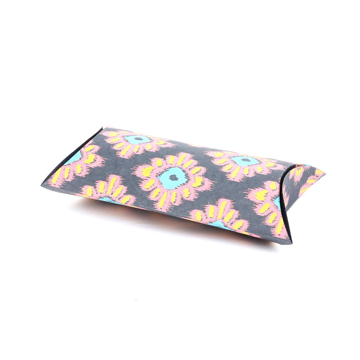 Screen Printed Recycled Cotton Pillow Box – Eco-Friendly Storage with Artistic Design - RPP.BX.102