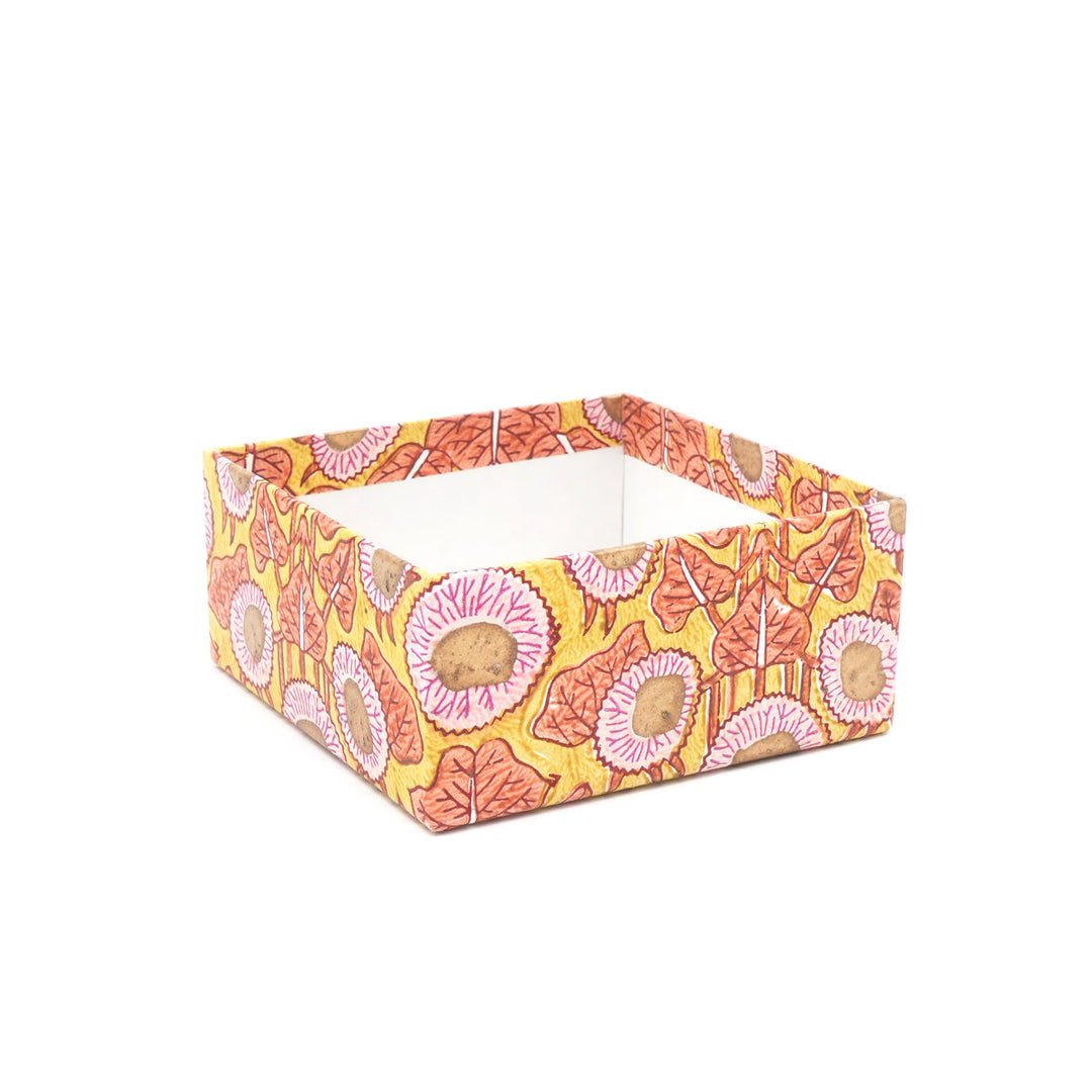 Screen Printed Recycled Cotton Square Nested Boxes – Eco-Friendly & Stylish Storage- RPP.BX.110