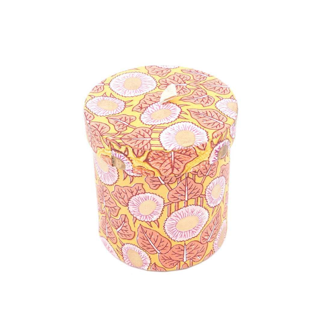 Screen Printed Recycled Cotton Round Nested Boxes – Eco-Friendly Storage with Artistic Flair - RPP.BX.92