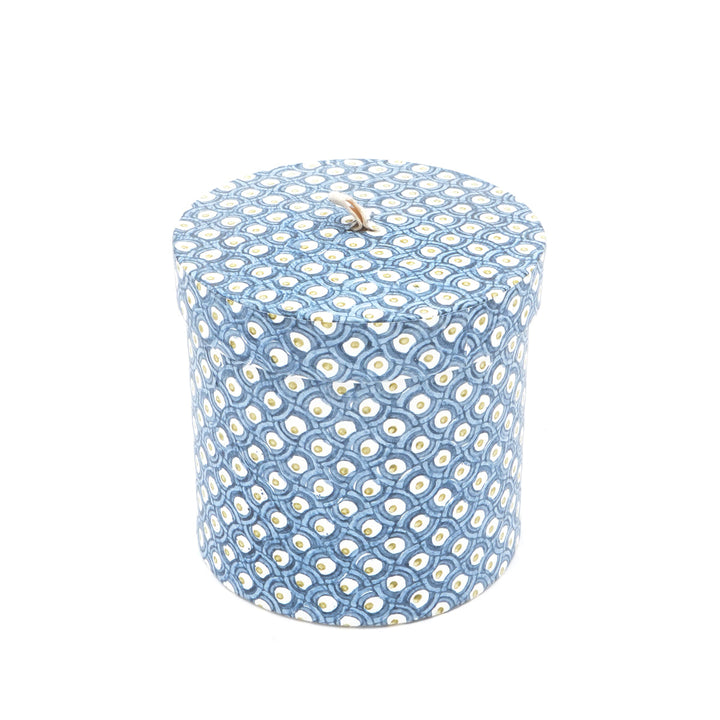 Screen Printed Recycled Cotton Round Nested Boxes – Eco-Friendly Storage with Artistic Flair - RPP.BX.93
