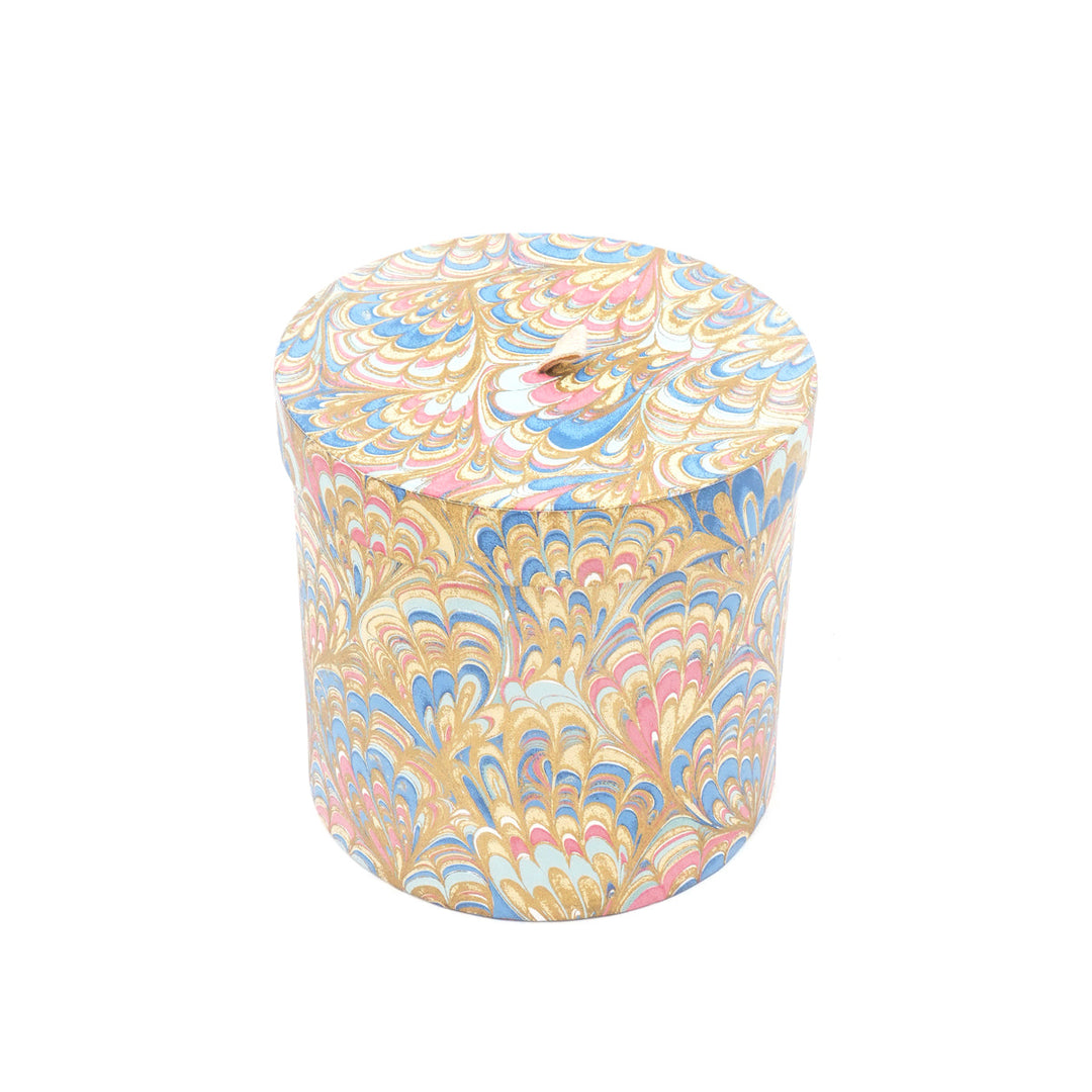 Screen Printed Recycled Cotton Round Nested Boxes – Eco-Friendly Storage with Artistic Flair - RPP.BX.94