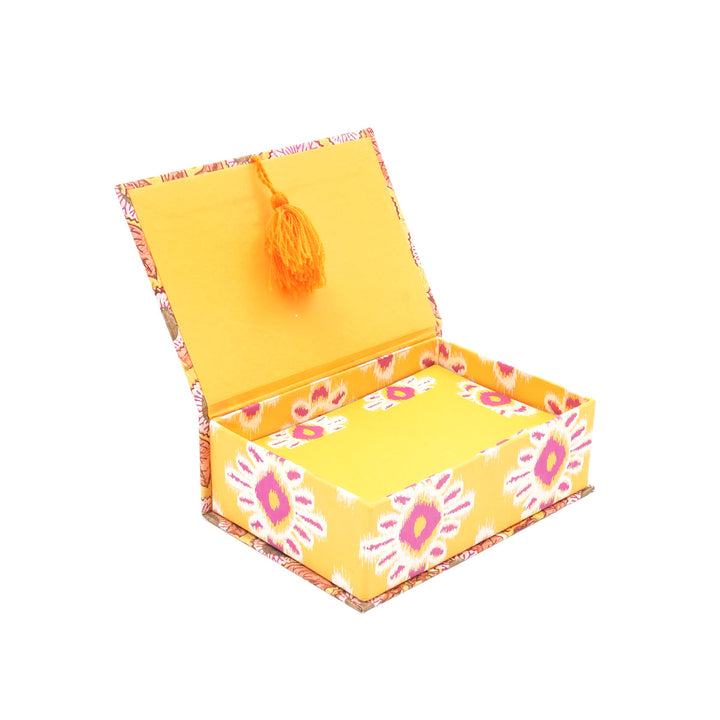 Set of 20 Screen Printed Recycled Cotton Cards with Box – Eco-Friendly Greeting Cards- RPP.CRD.115