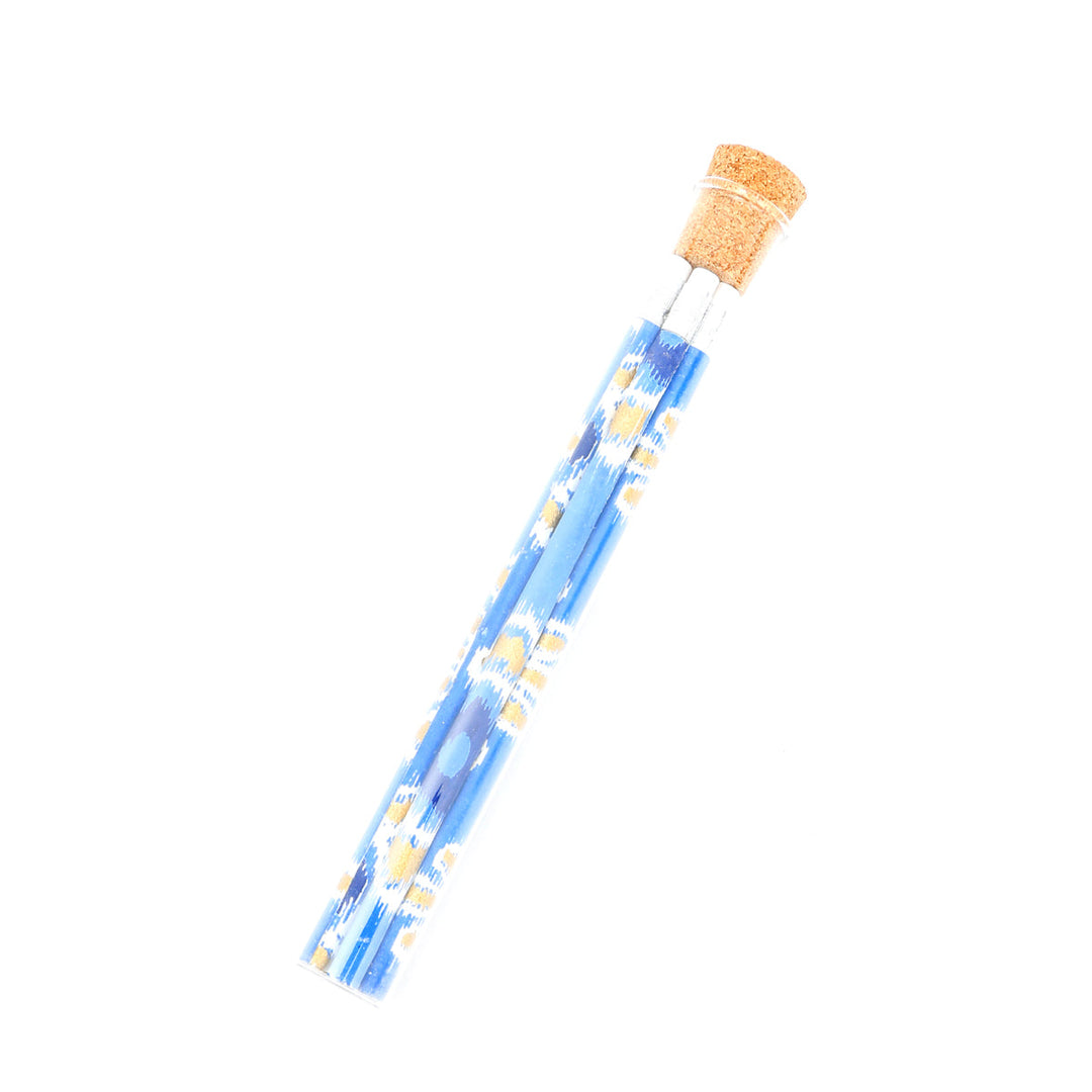 Ensemble de 5 crayons en papier coton recyclé sérigraphiés dans un tube en verre – Outils d'écriture écologiques - RPP.PNCL.119