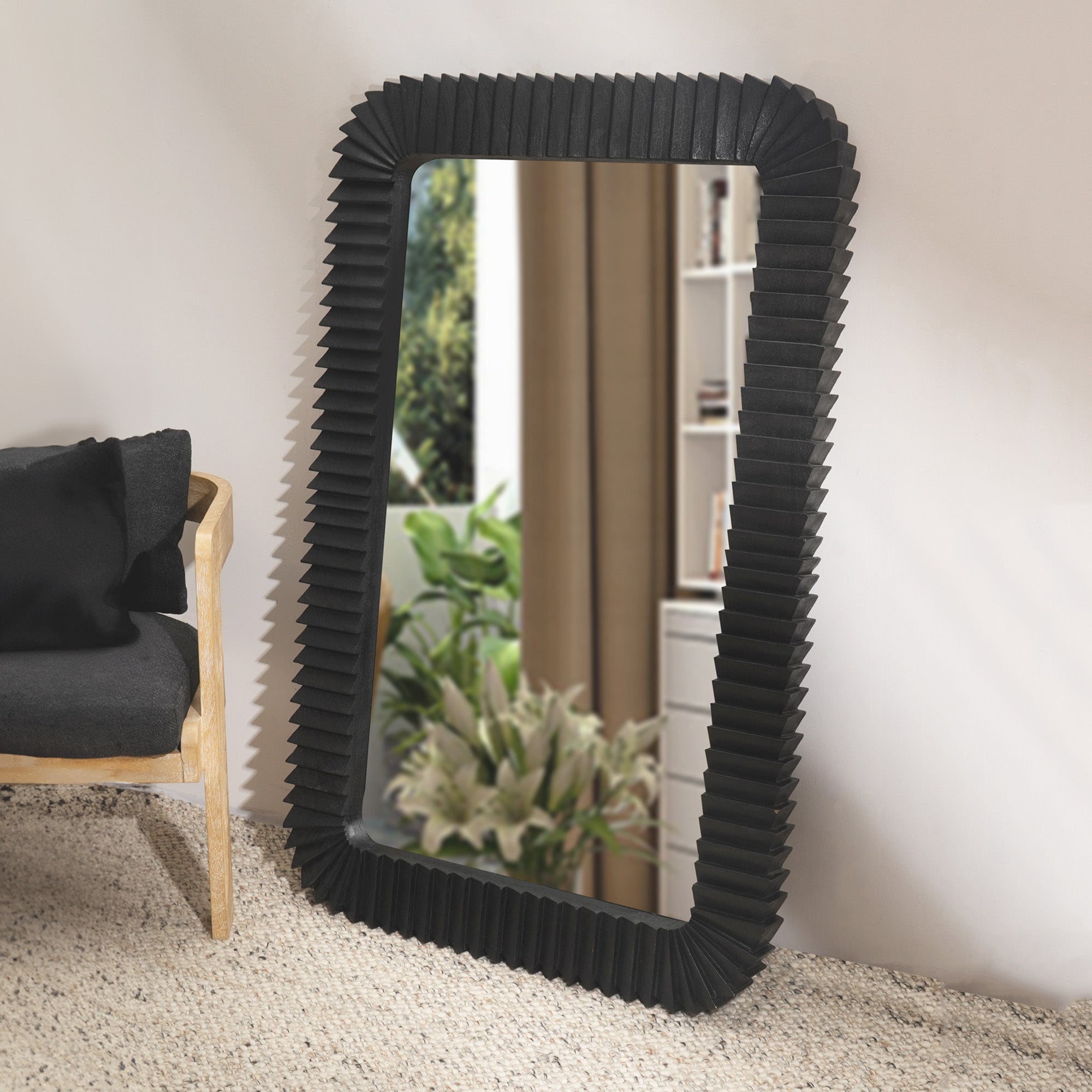 Black Carved Mirror – ExpobazaarEU