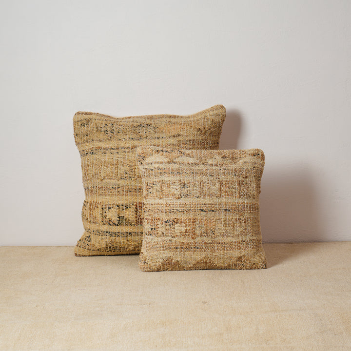 Coussin Kilim en jute 60x60 - Beige