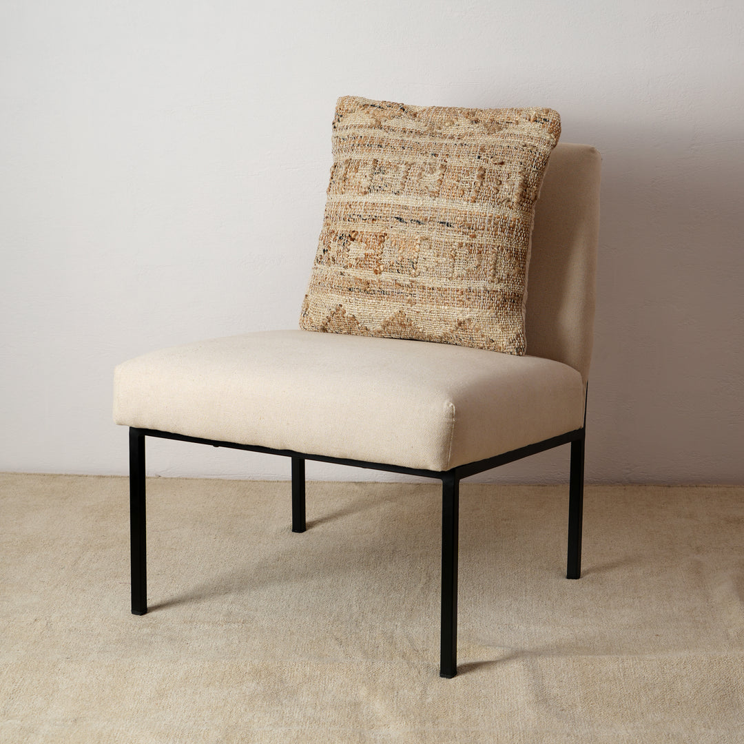 Coussin Kilim en jute 60x60 - Beige