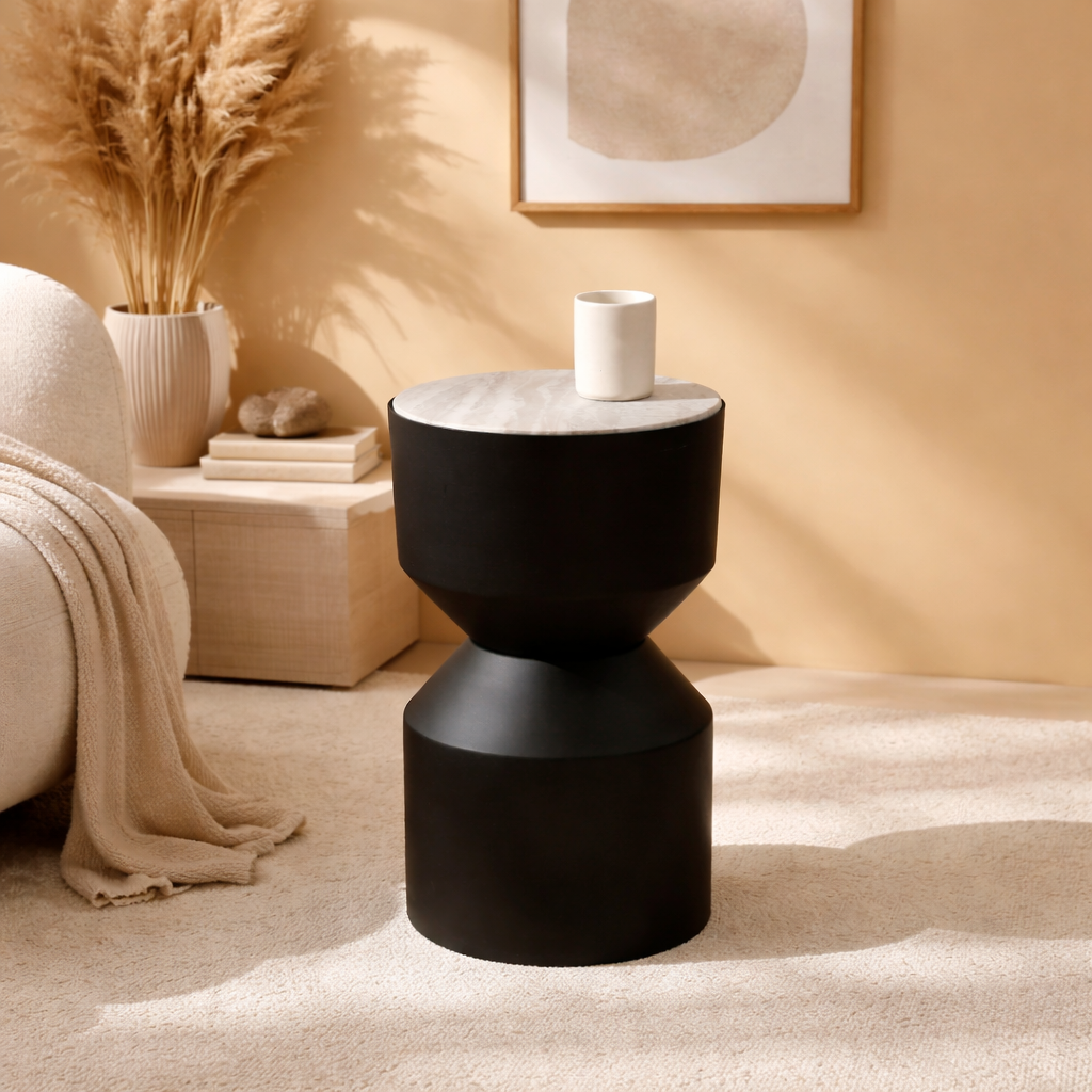 Drum Table with Toronto Marble top