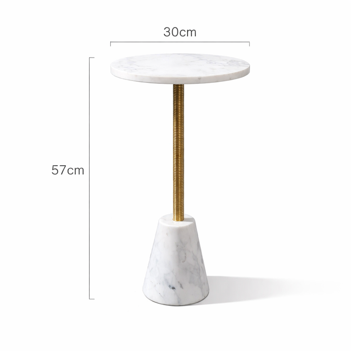 Marble Drink Table with Cone Marble Base