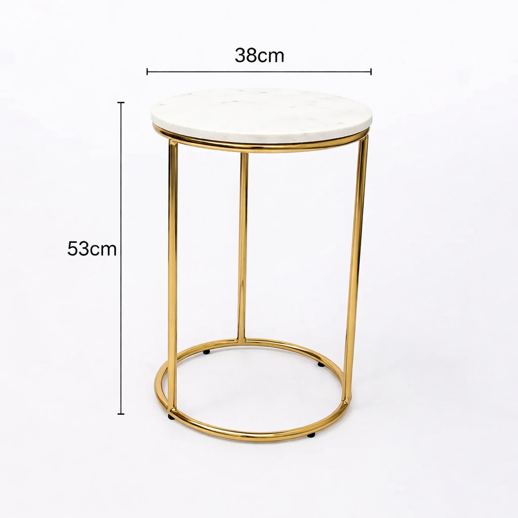 Gold EPL Marble Table Set of 2