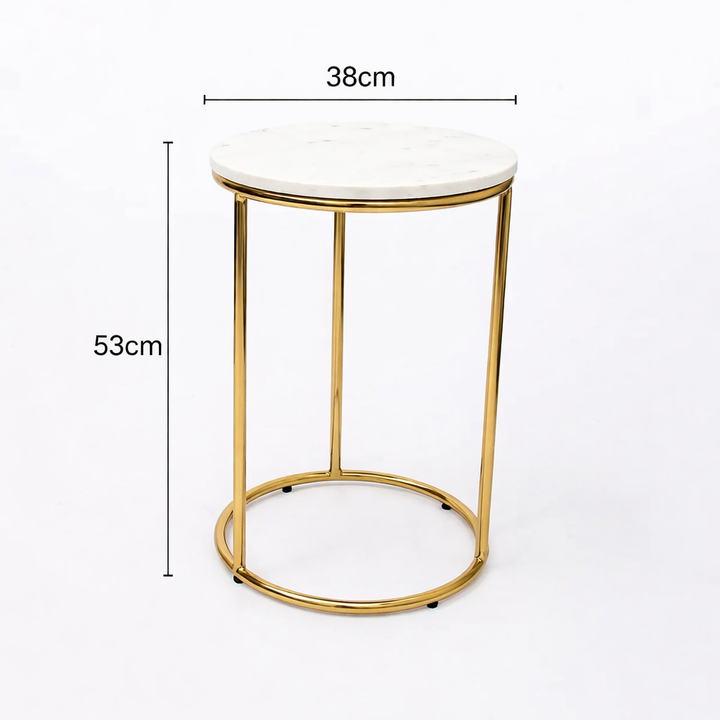 Gold EPL Marble Table Set of 2