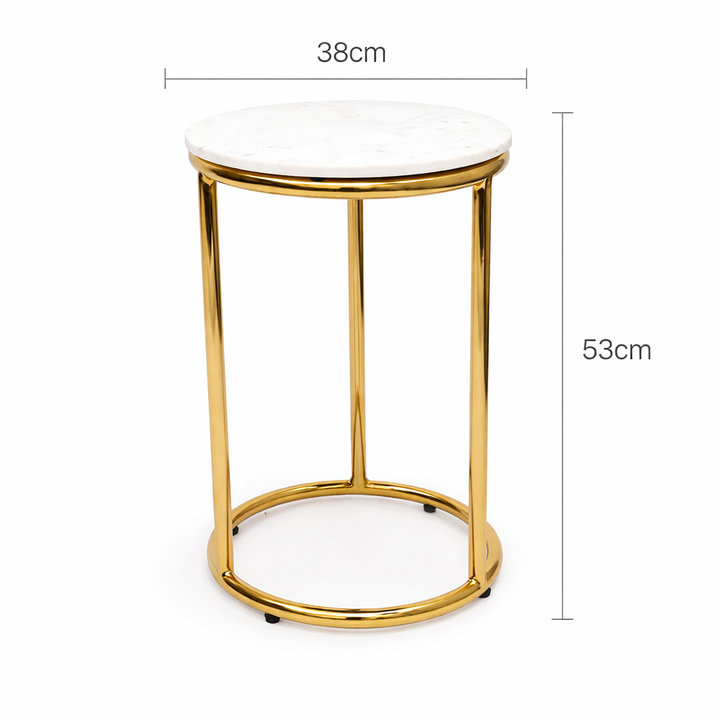 Gold EPL Marble Table Set of 2