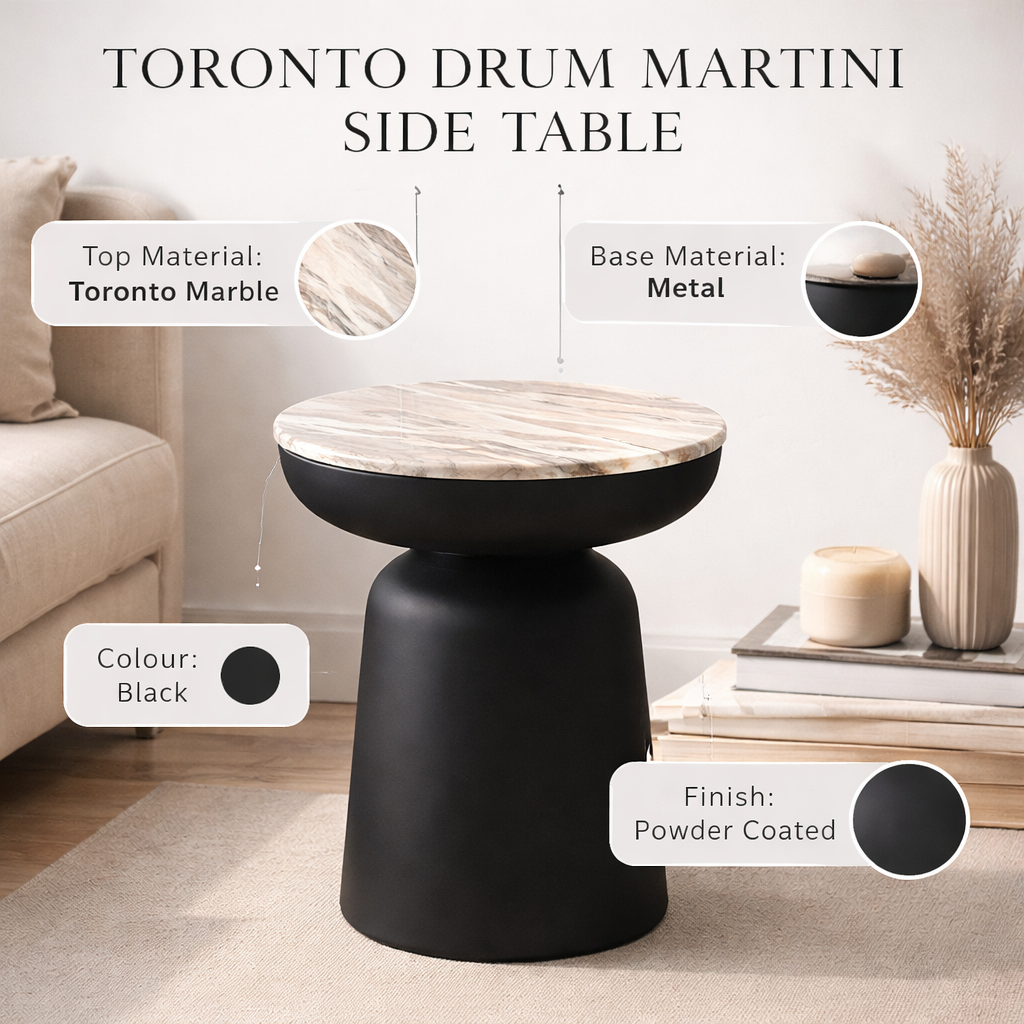 Toronto  Drum  Martini Side Table