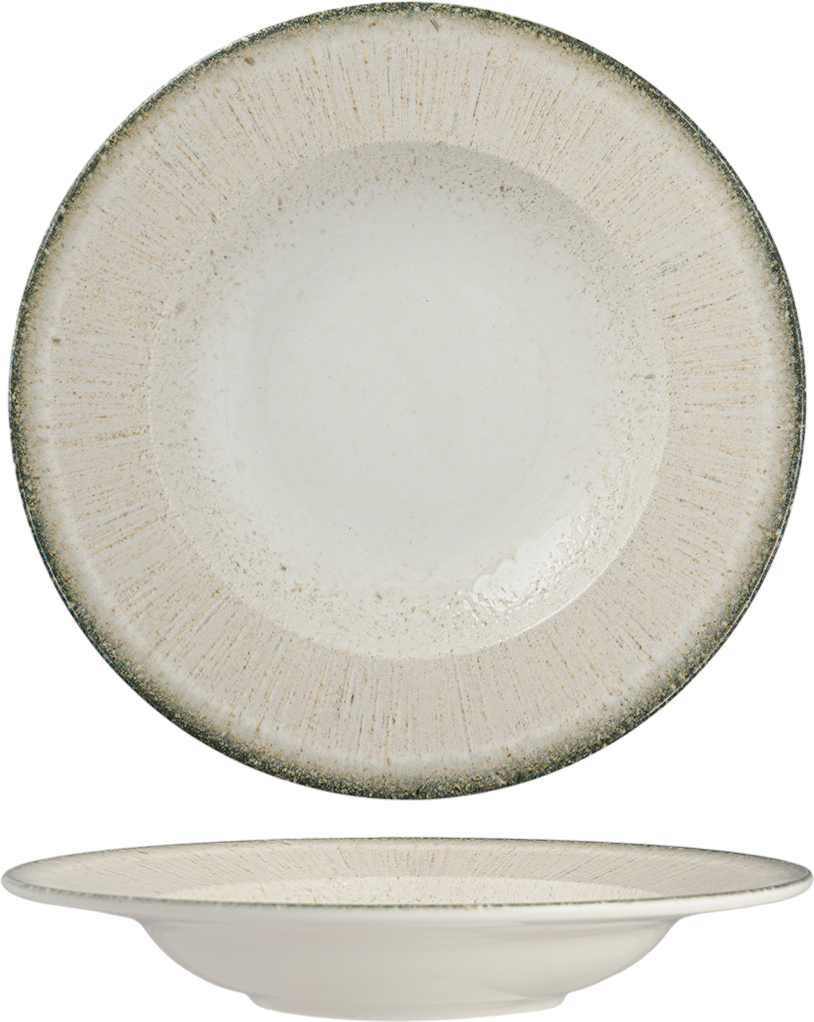 Ariane Iris Grey Coupe Deep Plate 23CM – Set of 12 | Porcelain Tableware for Hotels & Restaurants