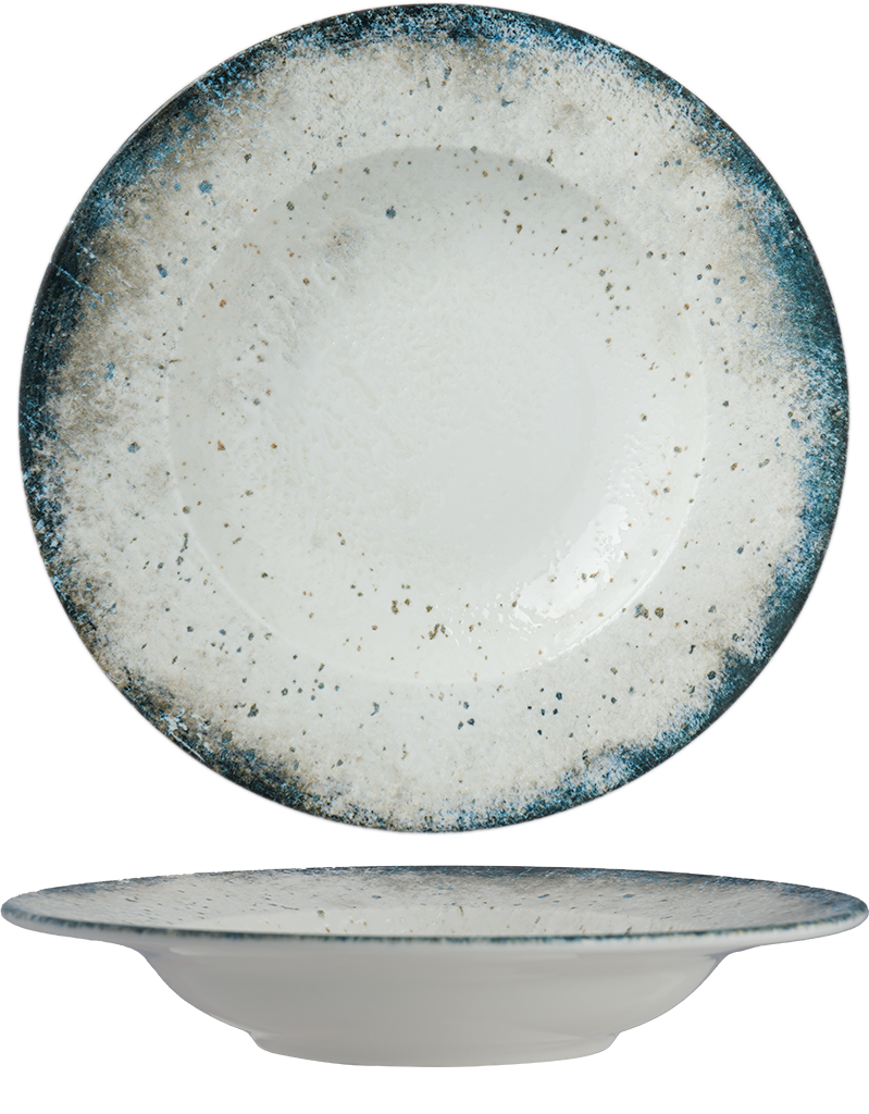 Set of 12 Verdant Deep Plate 23 cm – Fine Porcelain