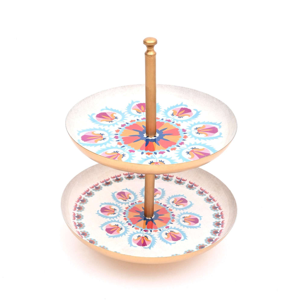 2-Tier Cake Stand – Metal Dessert Display Stand for Parties & Events