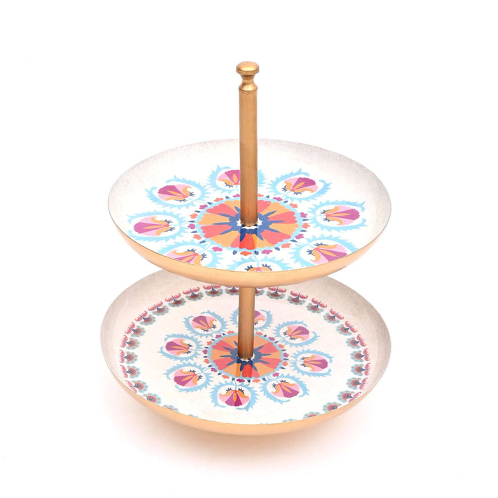 2-Tier Cake Stand – Metal Dessert Display Stand for Parties & Events