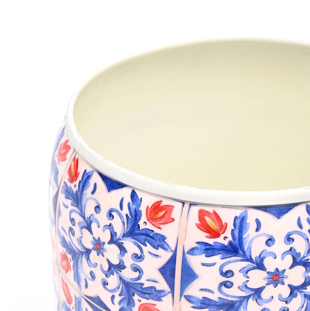 Large Round Floral Planter – Garden & Home Decorative Plant Pot