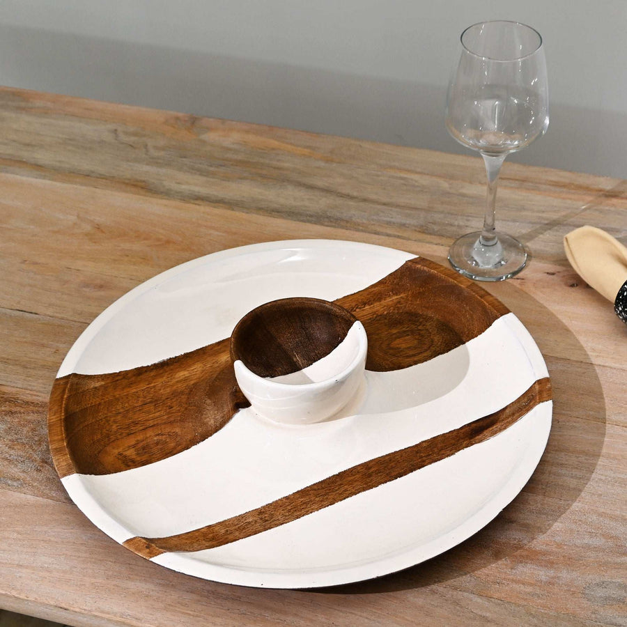 Anasazi Handcrafted Chip Dip Set Native European Design