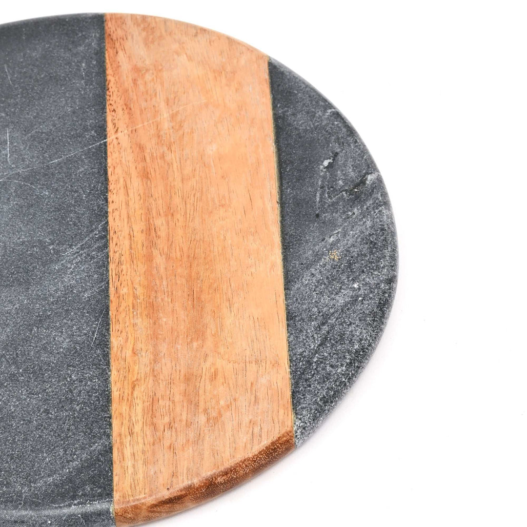 Gorgon Black Marble Wood Chopping Serving Board