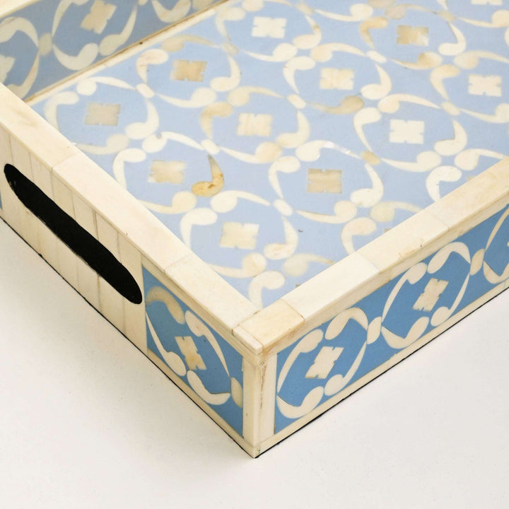Floral Bone Inlay Decorative Tray