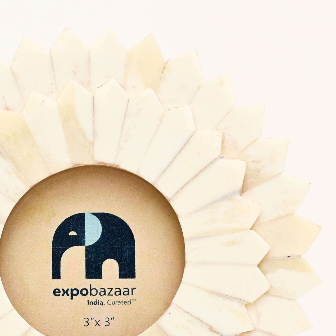 Sunflower Bone Inlay Photo Frame – 3x3 inches