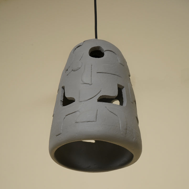 Lampe suspendue Petros haute - Gris